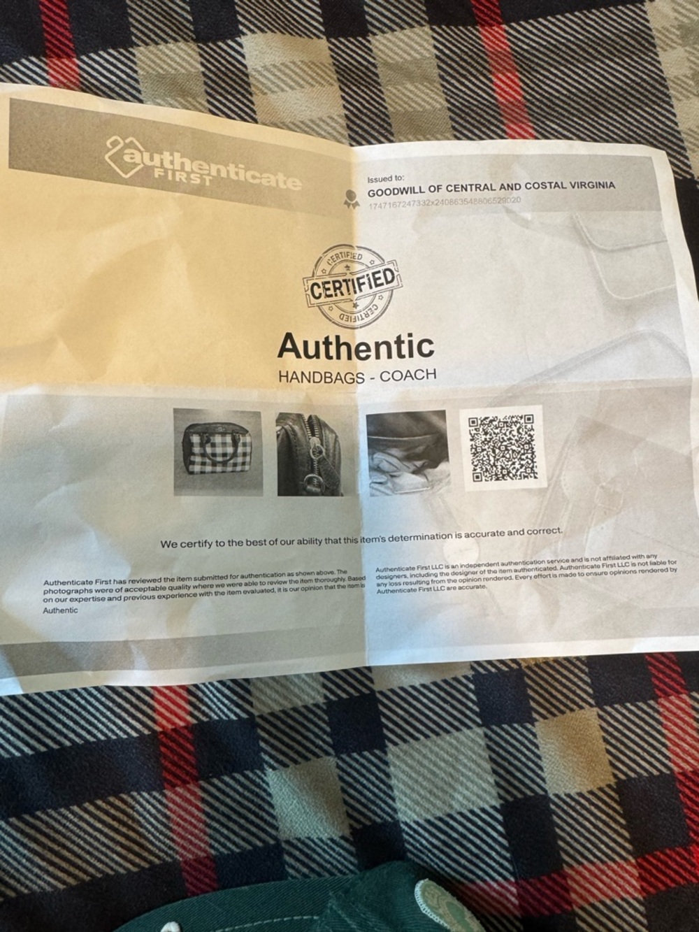 Coach Rowan Satchel in Buffalo Plaid (Gingham) Print. - Picture 14 of 14